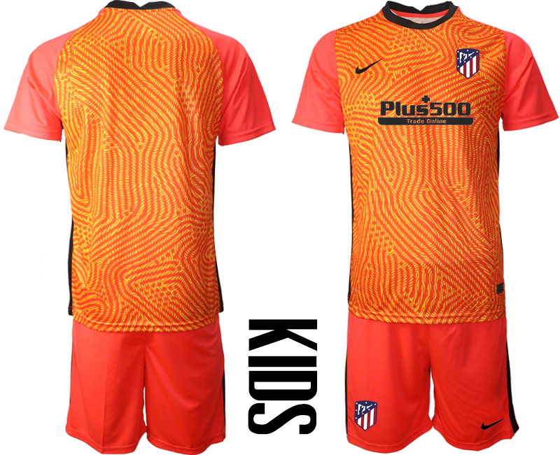 2021 Atletico Madrid red goalkeeper youth soccer jerseys